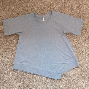 Blue Asymmetrical T-Shirt Tunic